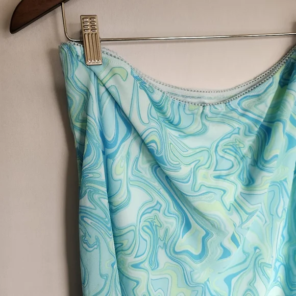 Wild Fable Blue Marble Print Slip Skirt size L - Picture 2 of 5